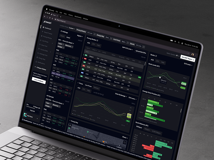 Professional trader analyzing stock market data on multiple screens